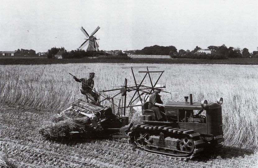 Bij Witmarsum: het maaien en binden van het graan