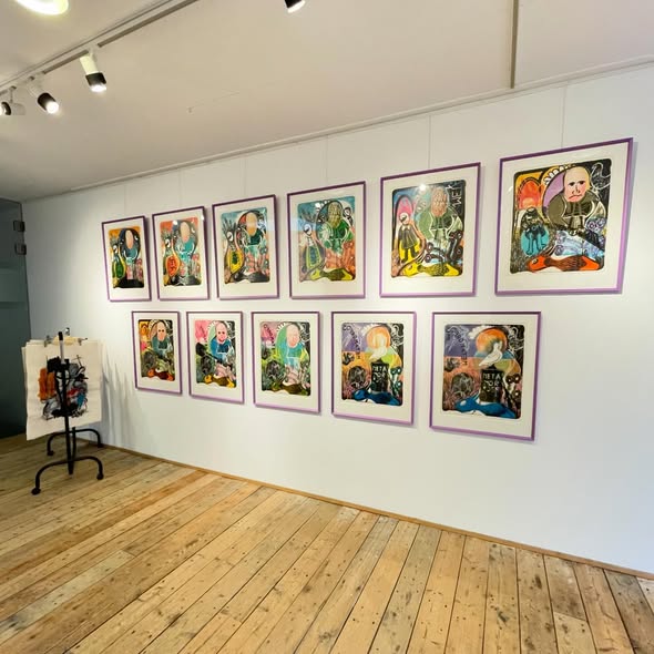 Oeuvre-expositie van Friese Cobra-kunstenaar Jan van der Meulen (90) bij Galerie Bax Kunst in Sneek