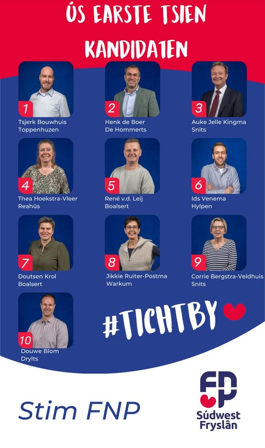 Gemeenteriedsferkiezings 2026 FNP Súdwest