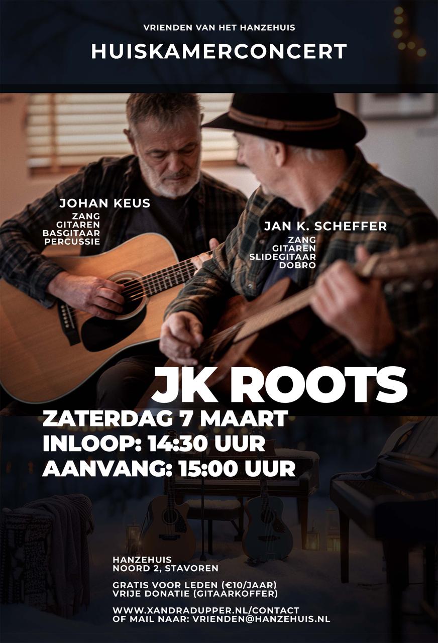 STAVOREN 7 MAART: BLUESY-ROOTS IN HET HANZEHUIS