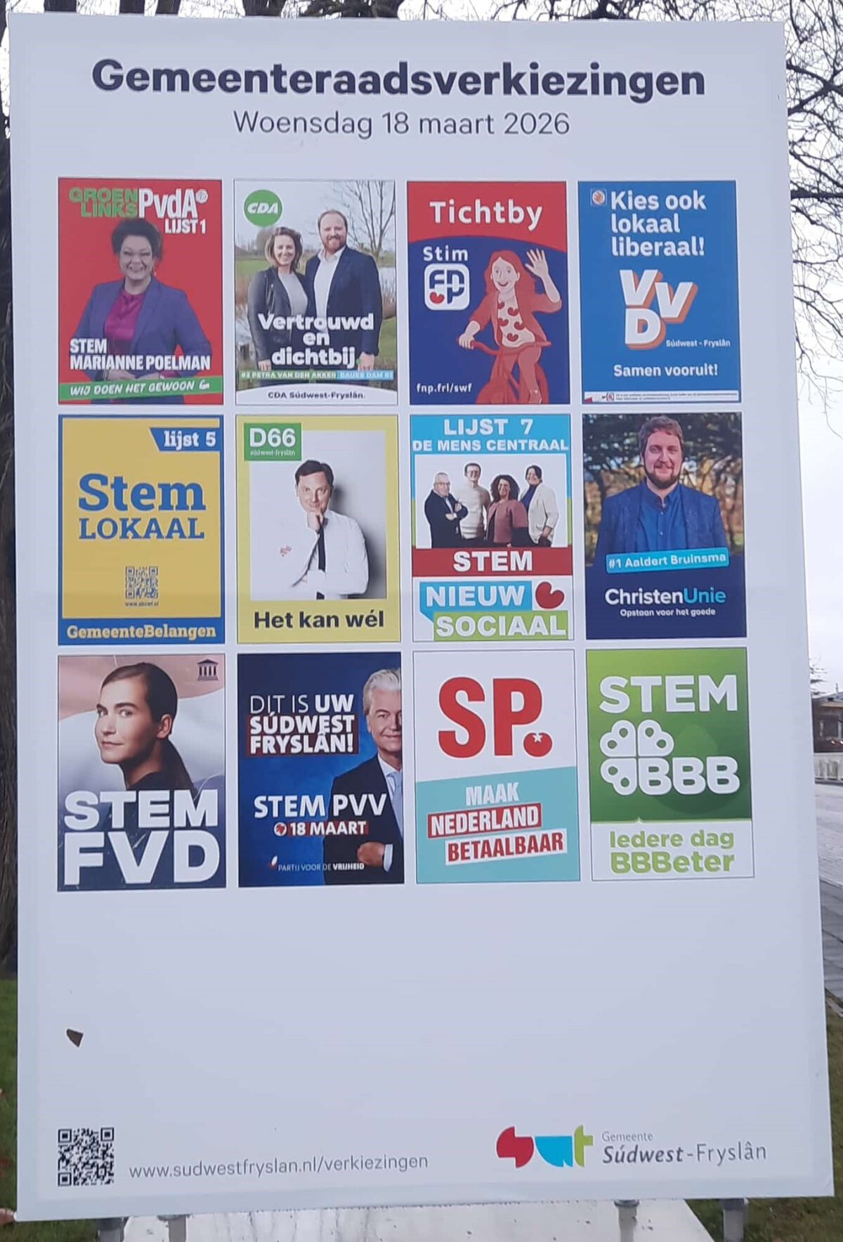 HOE STEMT SÚDWEST OP WOENSDAG 18 MAART?