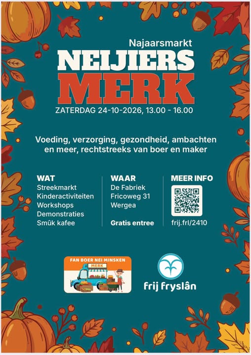 ZATERDAG 24 OKTOBER: NAJAARSMARKT IN WERGEA